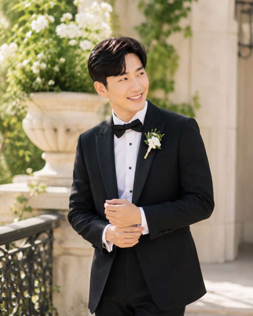 The groom in the garden