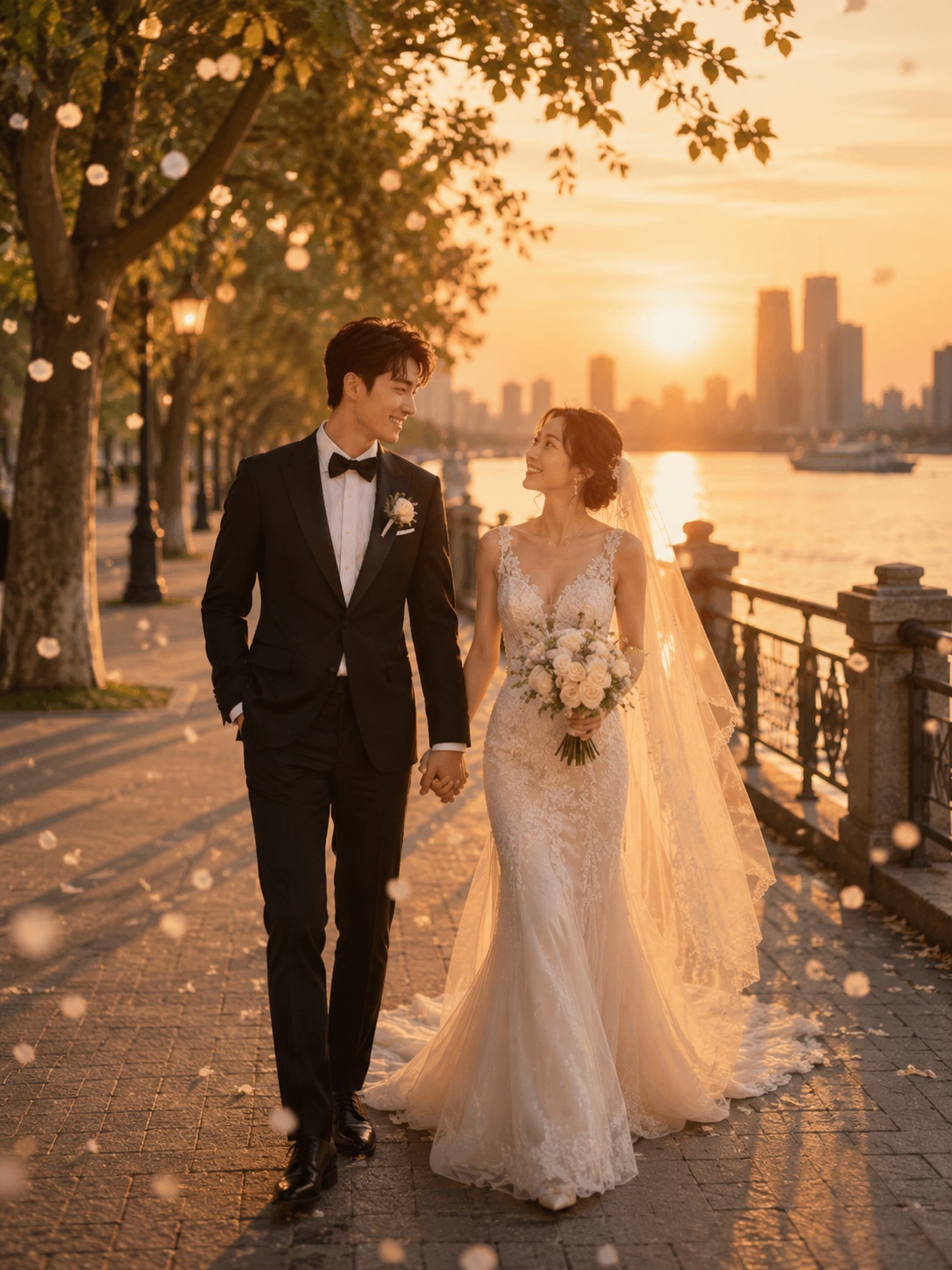 Afterglow wedding invite template preview