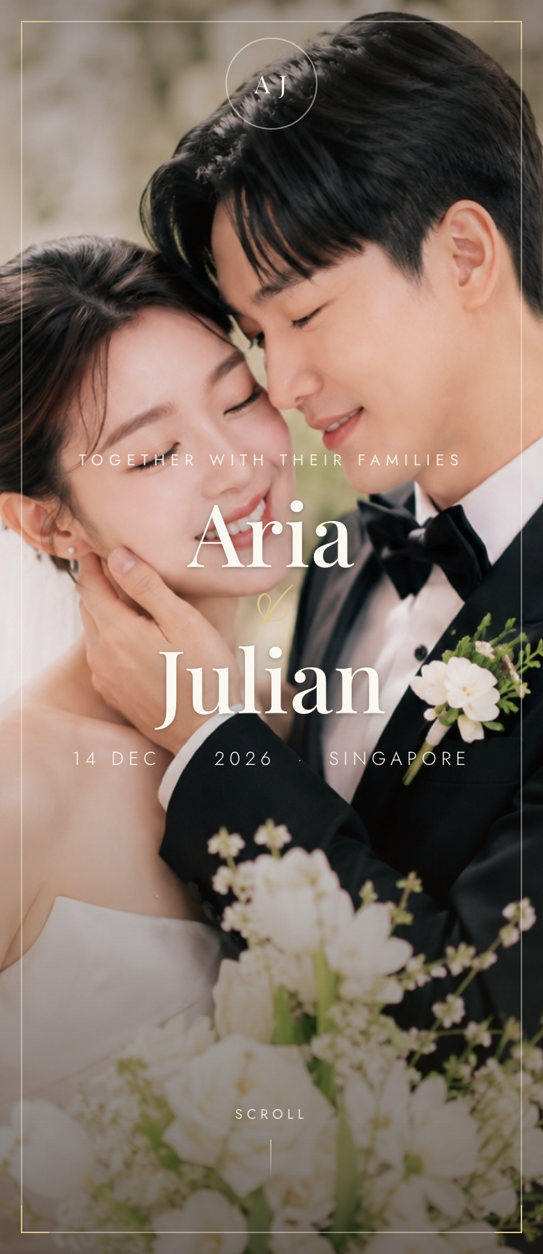 A Guestflow wedding invitation